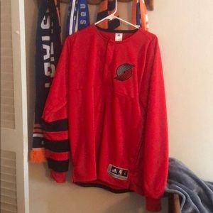 Adidas Portland Trail Blazers shooting shirt